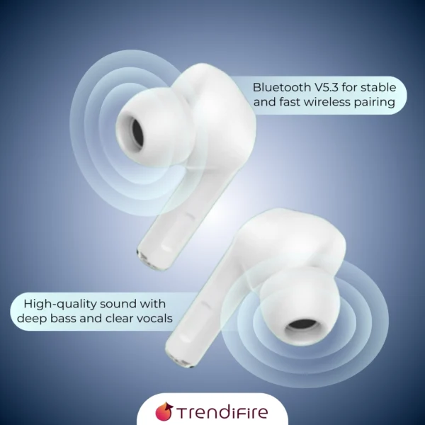 Second image of Vippo Platinum Pods Vi-359 | True Wireless Bluetooth 5.3 Earbuds with Deep Bass & Quick Charge